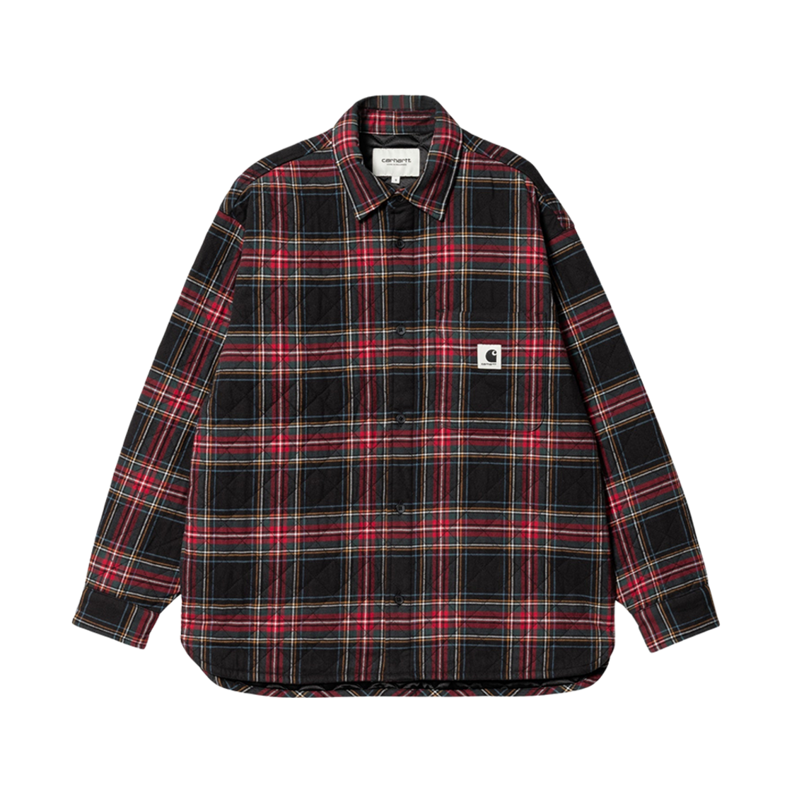 (W) 칼하트 WIP 와일스 체크 셔츠 자켓 블랙