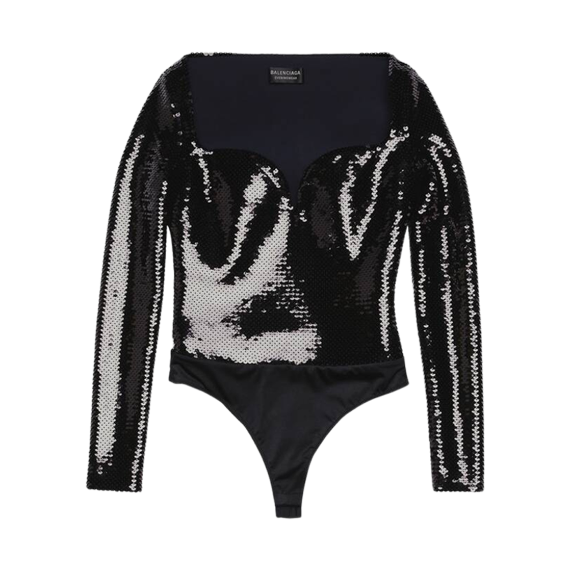 (W) 발렌시아가 롱슬리브 버스티어 탑 블랙((W) Balenciaga Long Sleeve Bustier Top Black) - 1