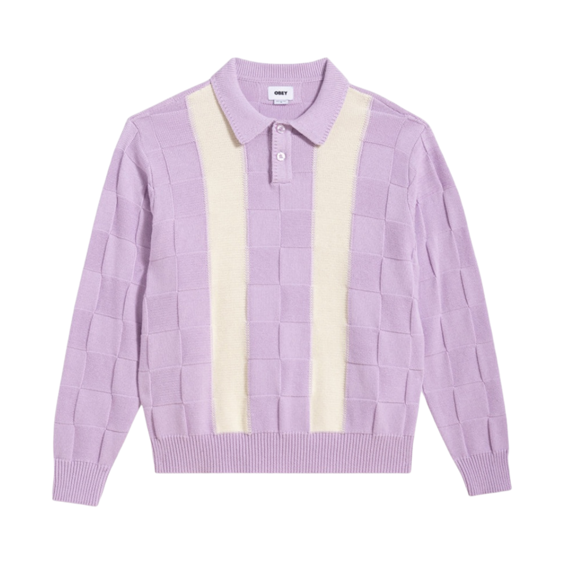 151000081 Obey Albert Polo Sweater Orchid Petal Multi