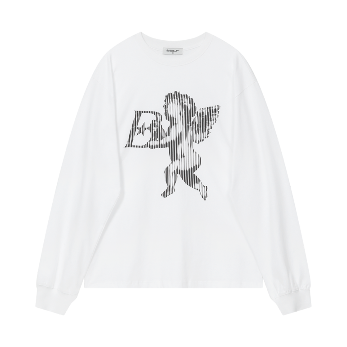 BT24FW-UWHT0 BAUF B Star Angel LS T-Shirt White