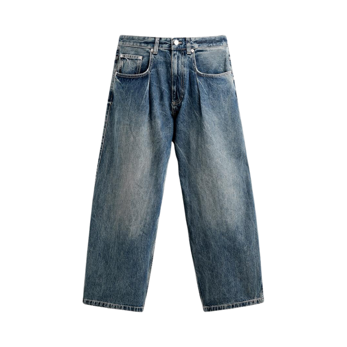 6045/306/400 Zara Relaxed Fit Pleated Jeans Blue