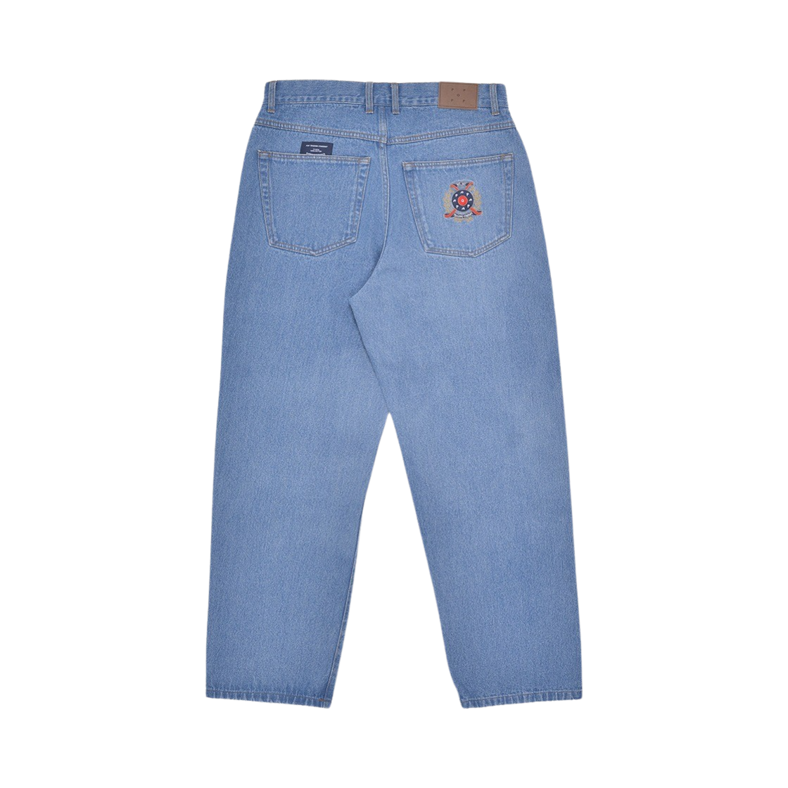 팝 트레이딩 컴퍼니 크레스트 데님 Drs 팬츠 스톤워시(Pop Trading Company Crest Denim Drs Pant Stonewash)