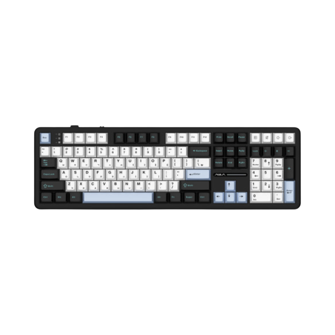 F108 Aula F108 Wired/Wireless Gasket Mount LEOBOG MX Seiya Cherry Profile Double Injection PBT Keycaps Mechanical Keyboard Sky Black Korean Layout (Korean Ver.)