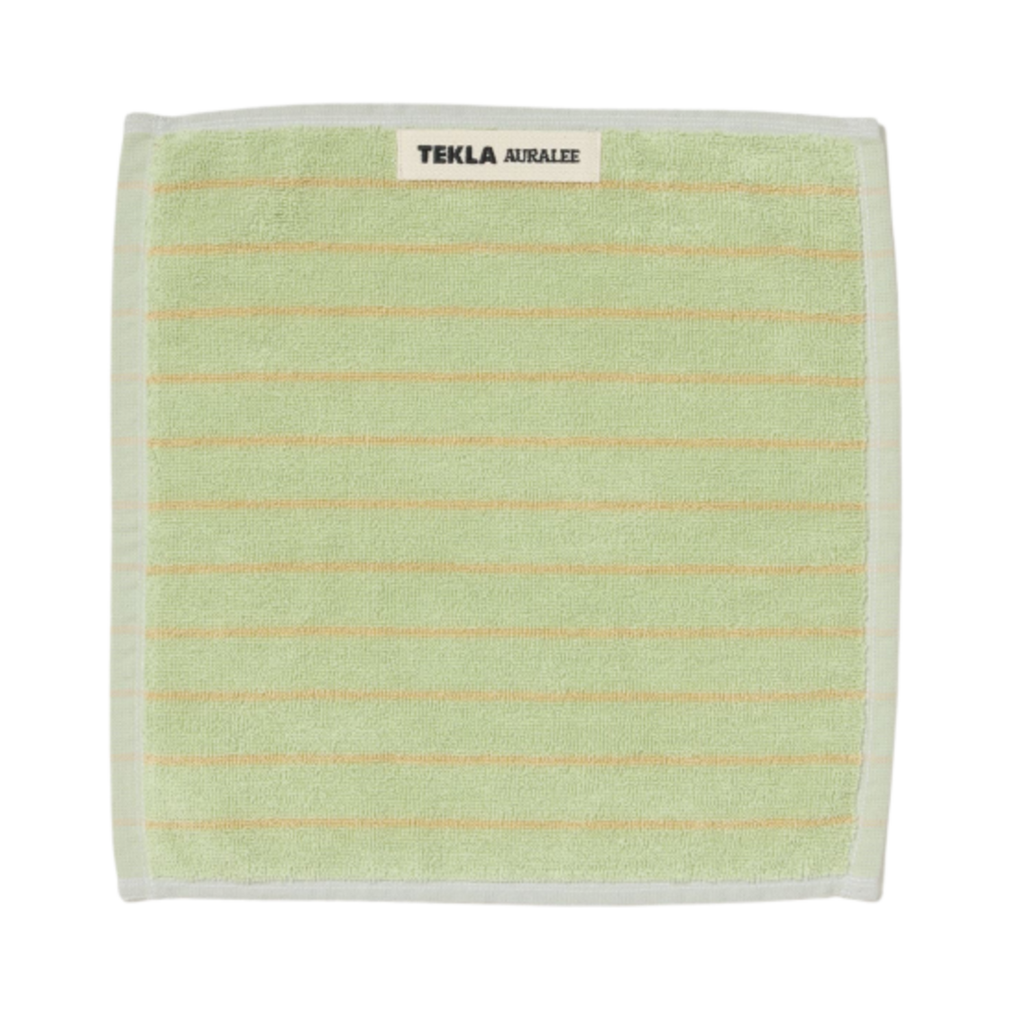 TT-LMS-30x30 Tekla x Auralee Wash Cloth Light Moss Stripes
