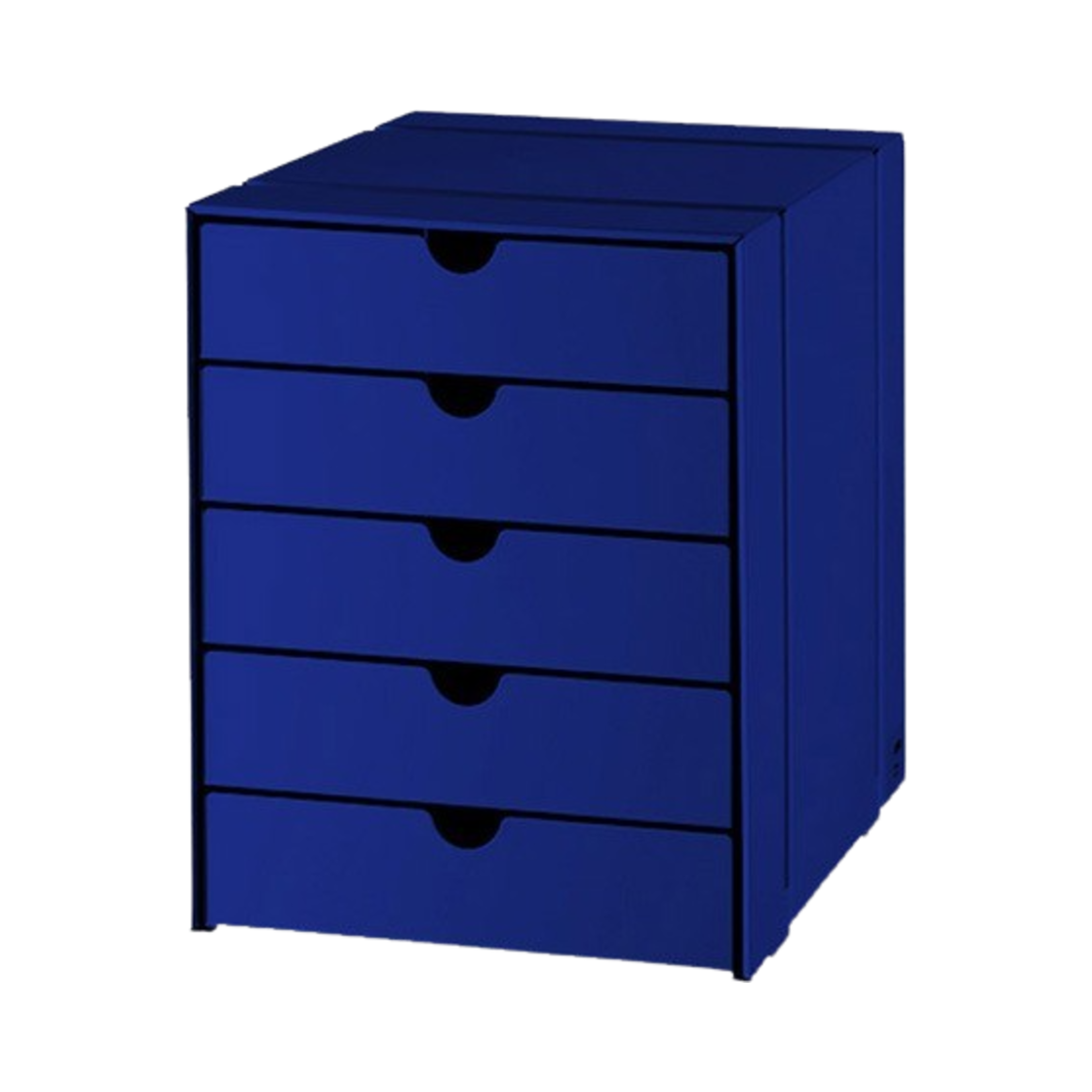 USM 이노스 박스 세트 C4 5단 트레이 젠시안 블루(USM Inos Box Set C4 with 5 Closed Trays Gentian Blue)