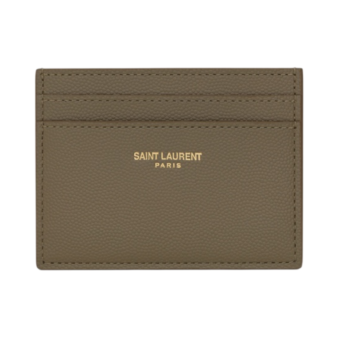 생로랑 그랑 드 뿌드르 엠보스드 레더 파리 카드 케이스 라이트 펀(Saint Laurent Paris Card Case in Grain de Poudre Embossed Leather Light Fern) - 1