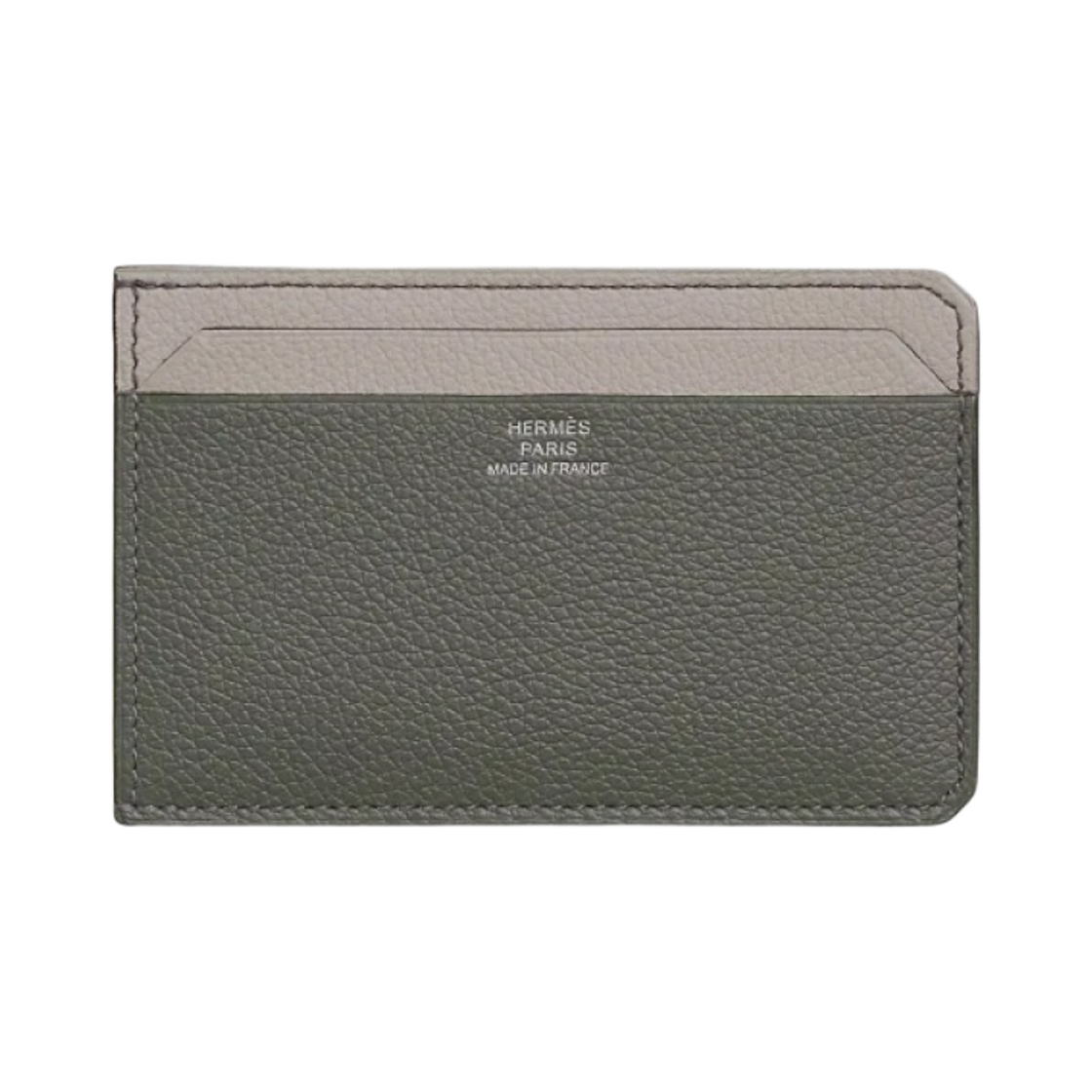 에르메스 시티 4CC 컬러블록 카드 홀더 에버컬러 & 그리 메이어 베통 블루 뉘(Hermes City 4CC Colorblock Card Holder Evercolor & Gris Meyer Beton Bleu Unit) - 1
