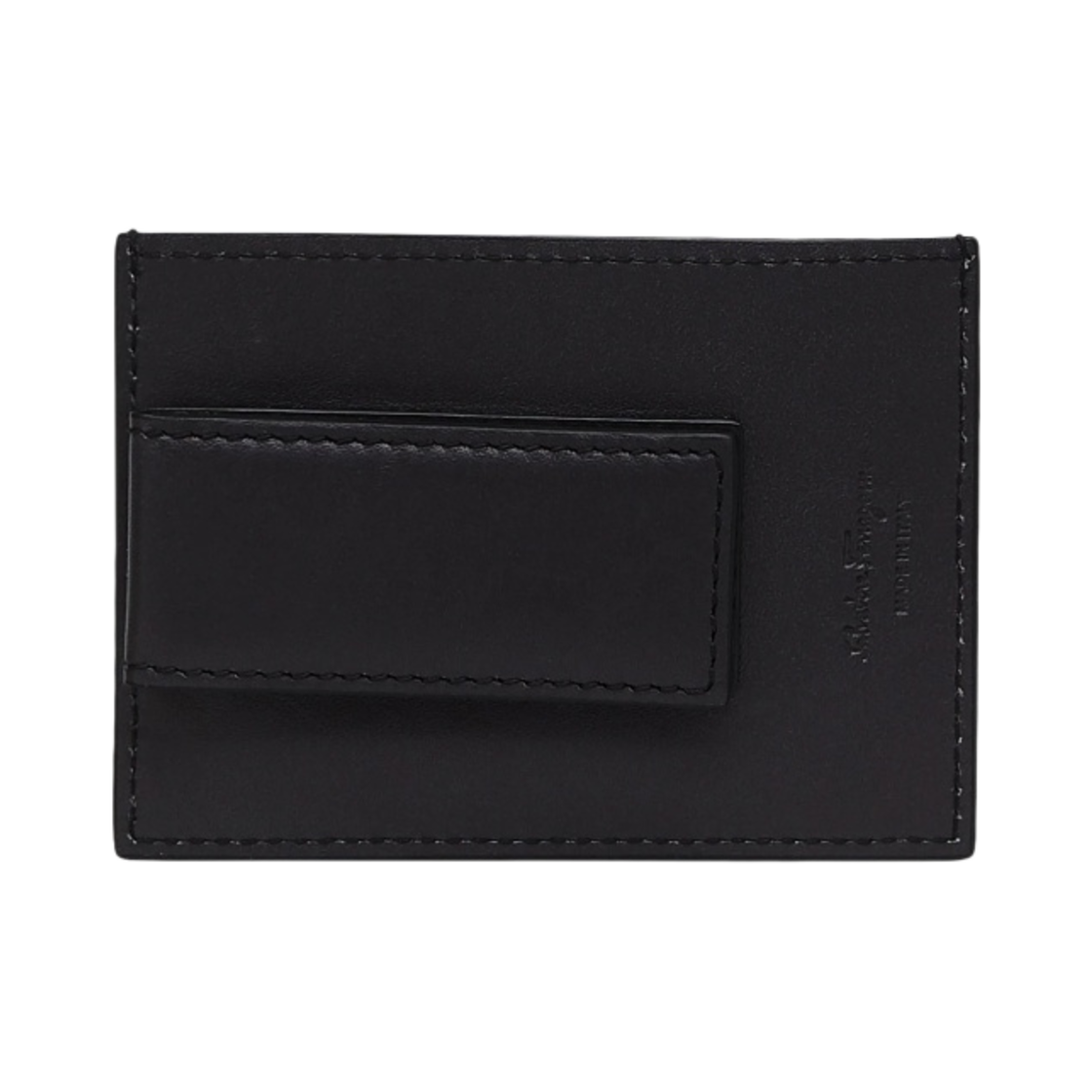 페라가모 간치니 크레딧 카드 홀더 블랙 페라가모 레드(Ferragamo Gancini Credit Card Holder Black Ferragamo Red) - 3