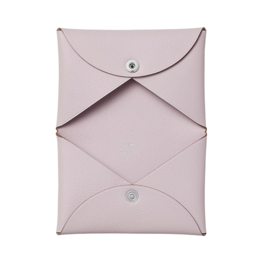 에르메스 칼비 카드 홀더 에버컬러 & 팔라듐 하드웨어 모브 빨(Hermes Calvi Card Holder Evercolor & Palladium Mauve Pale) - 2