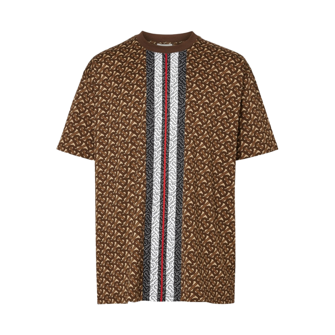 버버리 문리 모노그램 모티프 티셔츠 브라이들 브라운(Burberry Munley Monogram Motif T-Shirt Bridle Brown) - 1