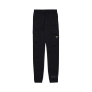 (Kids) Stone Island 30812 Logo Cotton Cargo Pants Black - 24FW