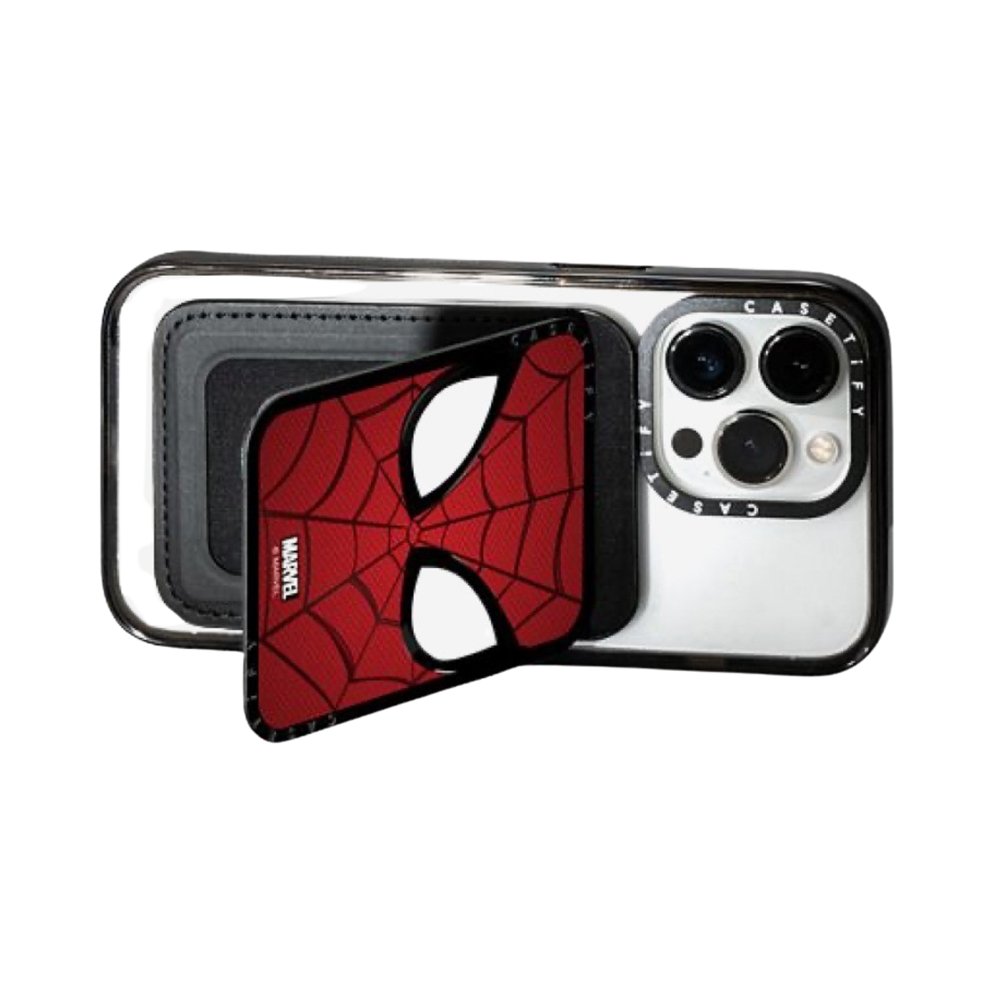 케이스티파이 x 마블 스파이더맨 맥세이프 스내피 카드홀더 스탠드 블랙(Casetify x Marvel Spider-Man Magasafe Snappy Cardholder Stand Black) - 5