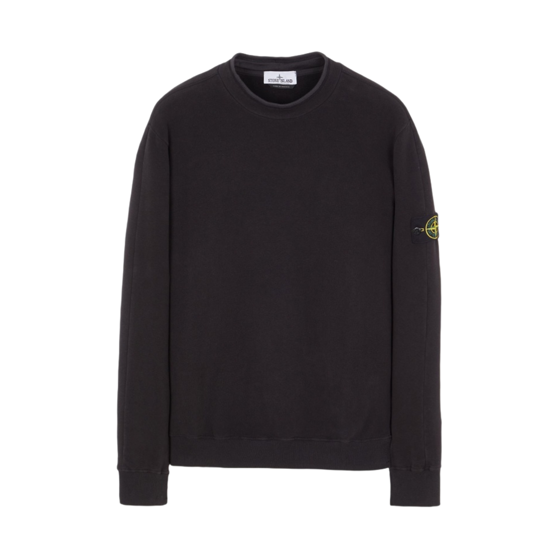 스톤 아일랜드 61352 스트레치 코튼 플리스 모크 터틀넥 스웨트셔츠 블랙 - 23FW