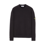 Stone Island 61352 Stretch Cotton Fleece Mock Turtleneck Sweatshirt Black - 23FW