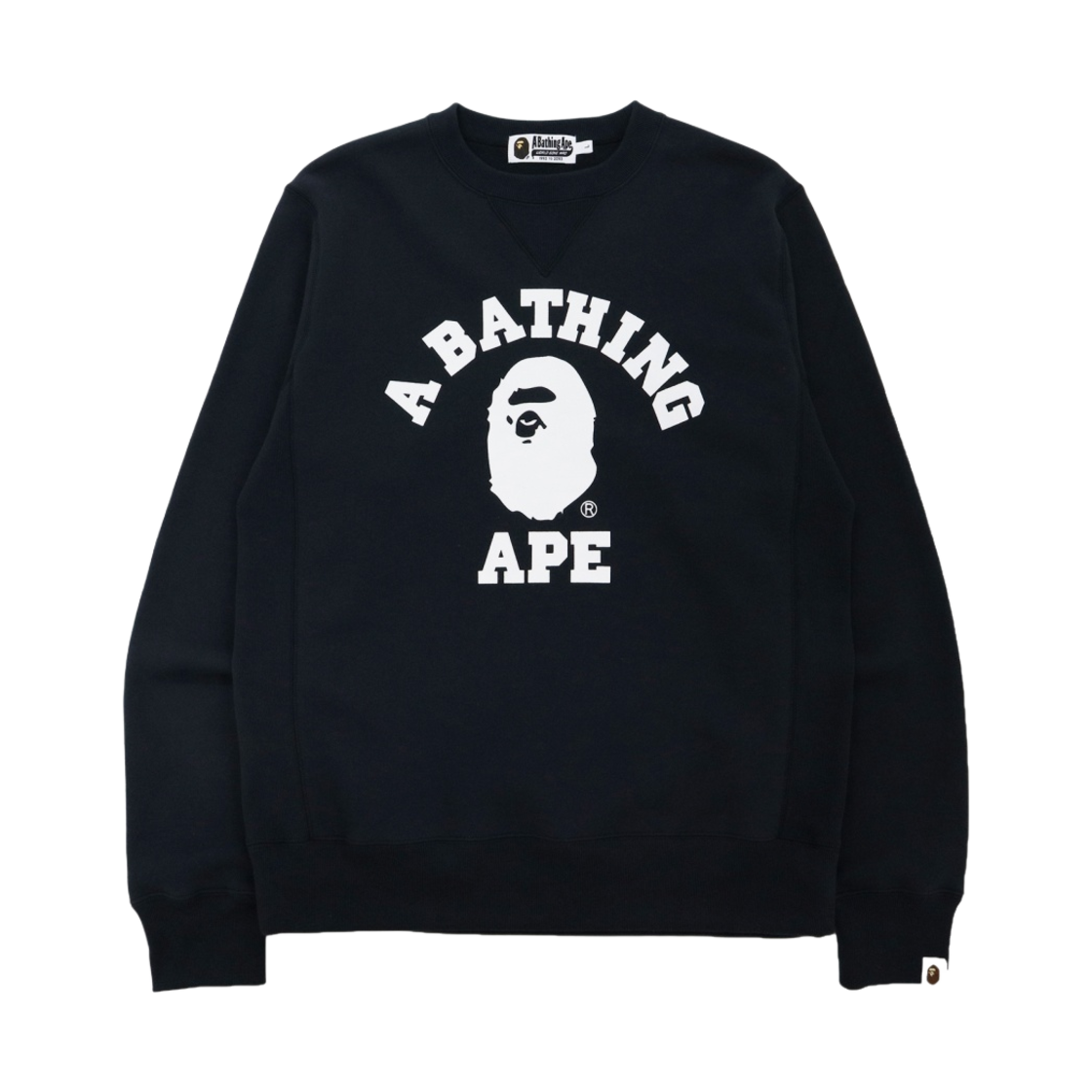 베이프 컬리지 크루넥 스웨트셔츠 블랙(BAPE College Crewneck Sweatshirt Black) - 1