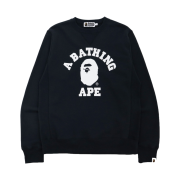 BAPE College Crewneck Sweatshirt Black