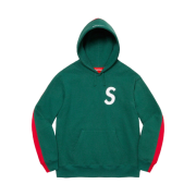 Supreme S Logo Split Hooded Sweatshirt Dark Green - 21FW