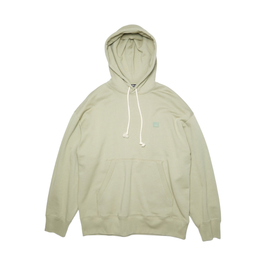 아크네 스튜디오 페린 페이스 오버사이즈 후드 스웨트셔츠 유칼립투스 그린(Acne Studios Farrin Face Oversized Hooded Sweatshirt Eucalyptus Green) - 1