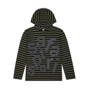 [KREAM 단독] Safarispot Ticketing Stripe Border Hoodie Olive