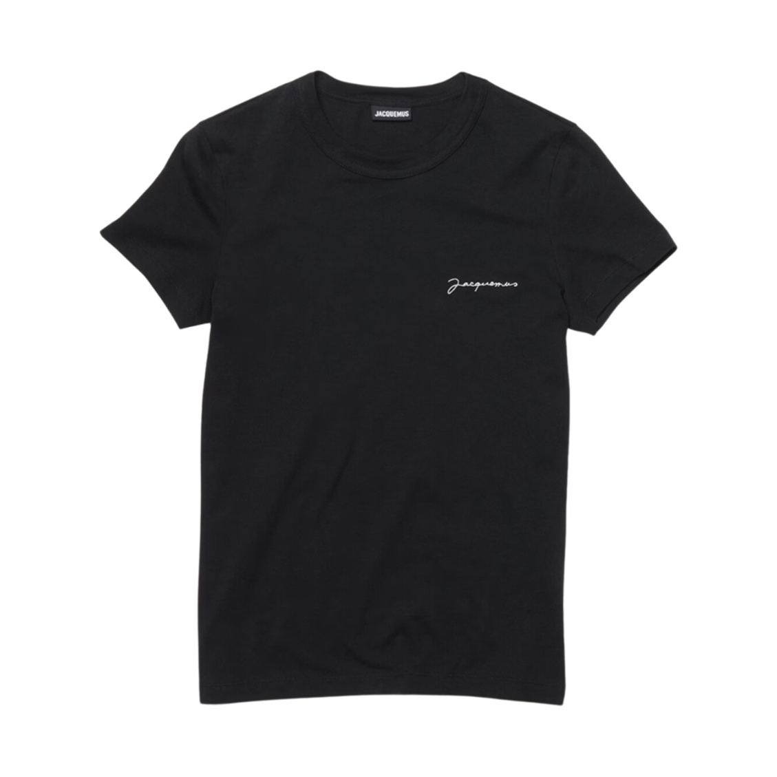 (W) 자크뮈스 르 티셔츠 브로데 자수 로고 티셔츠 블랙((W) Jacquemus Le T-Shirt Brodé Embroidered Logo T-Shirt Black) - 1