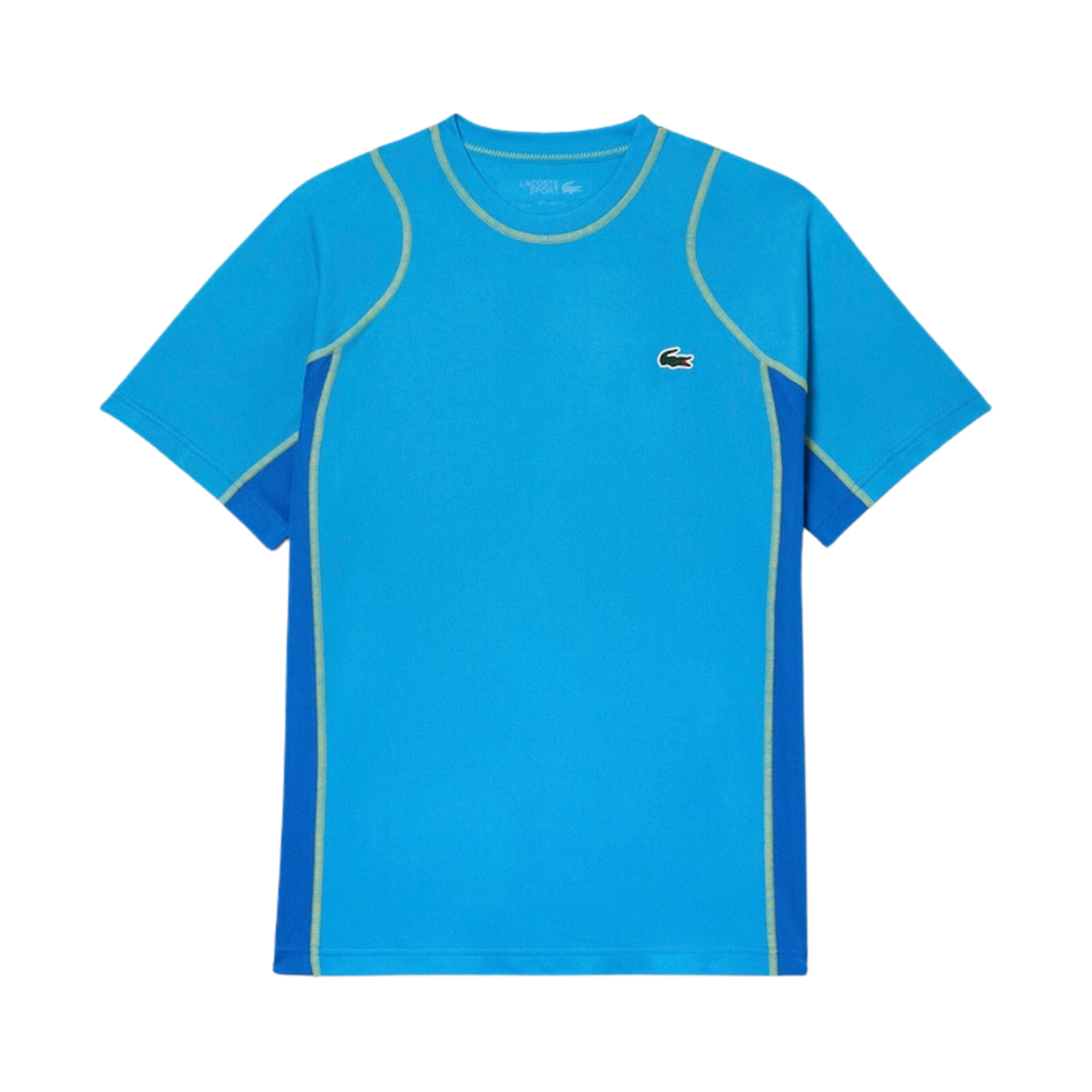 라코스테 사이드 컬러 티셔츠 블루 옐로우(Lacoste Side Color  T-Shirt Blue Yellow) - 1