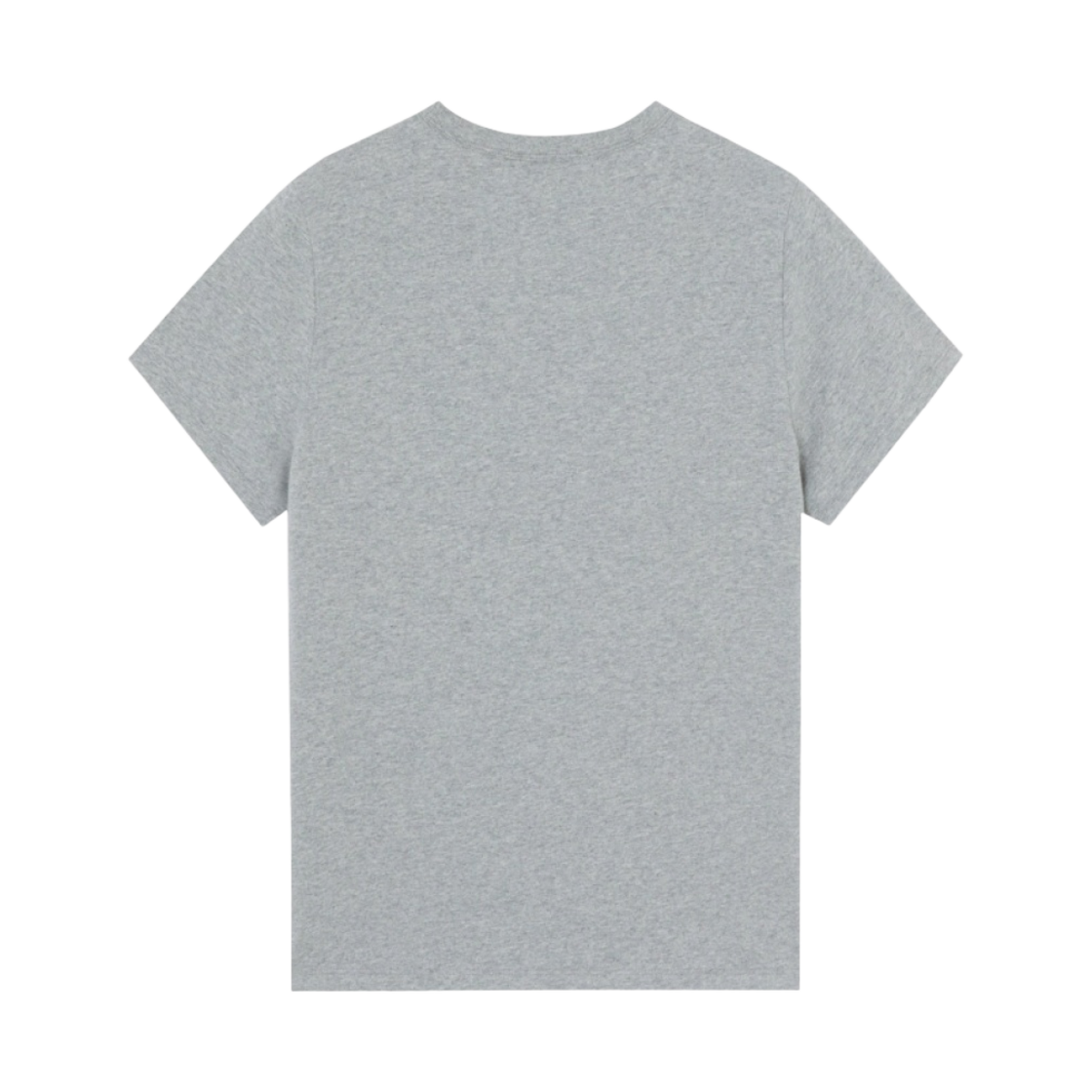 (W) 메종 키츠네 트라이컬러 폭스 패치 클래식 포켓 티셔츠 그레이 멜란지((W) Maison Kitsune Tricolor Fox Patch Classic Pocket T-Shirt Grey Melange) - 2
