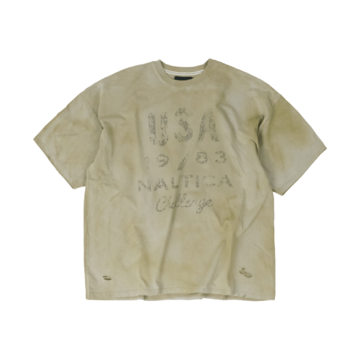 NTS4415BEZ NAUTICA x Undermycar - NTC X UMC LETTERING STAMP TEE - BEIGE