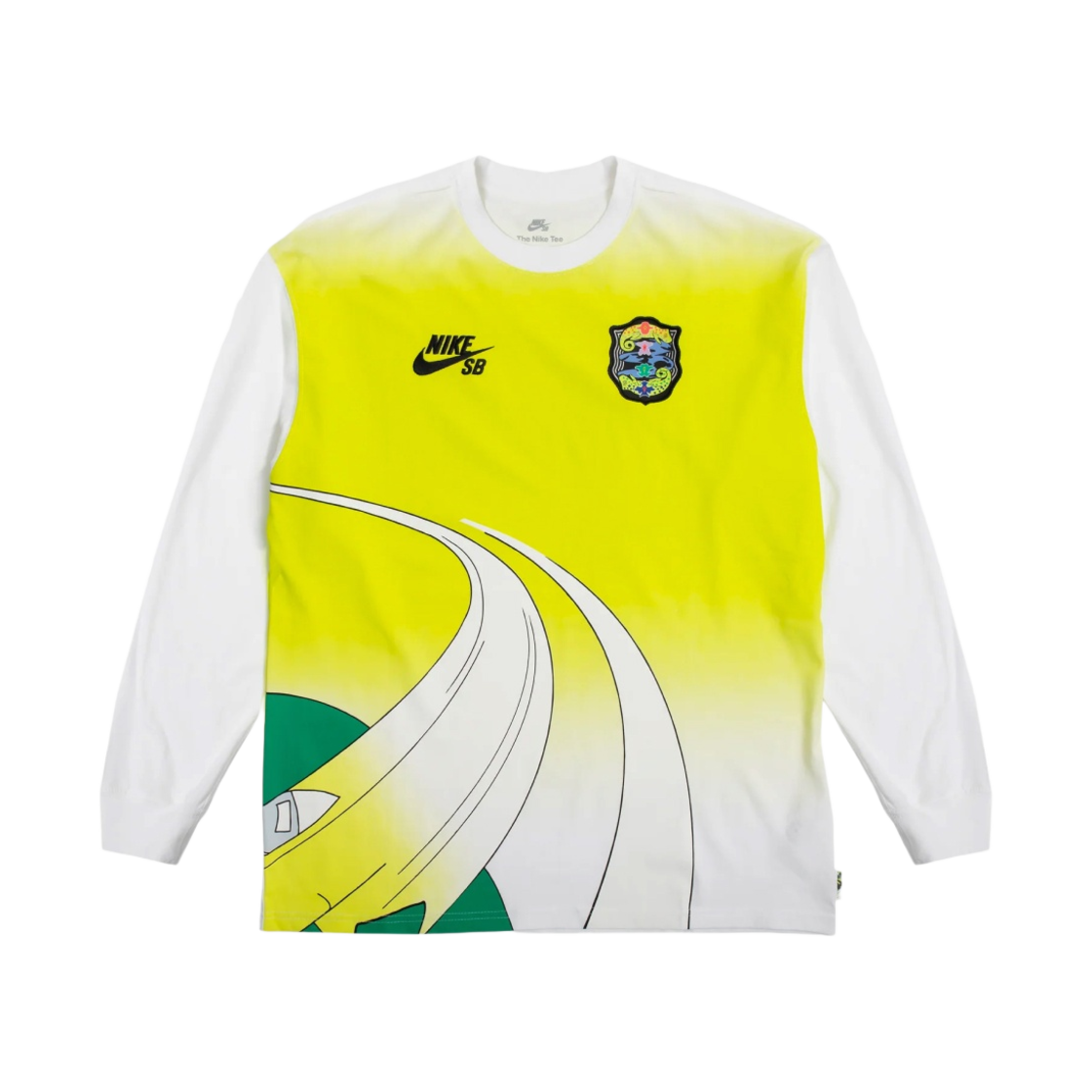 HF0036-100 Nike SB Long Sleeve Skate T-Shirt White - Asia