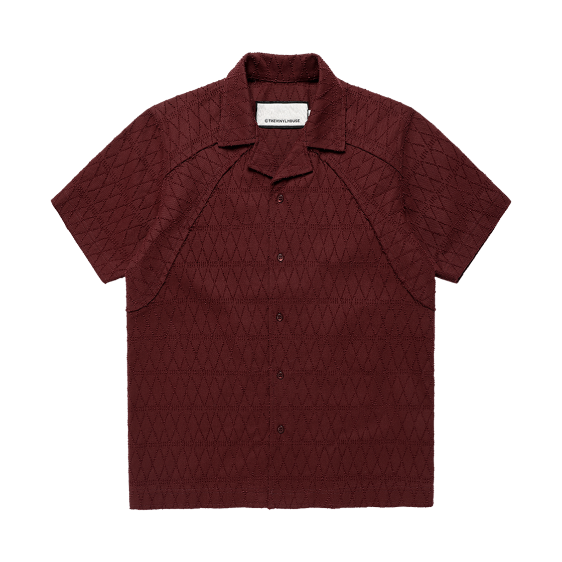 더바이닐하우스 텍스처 체크 셔츠 와인(Thevinylhouse Texture Check Shirts Wine)