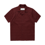 Thevinylhouse Texture Check Shirts Wine
