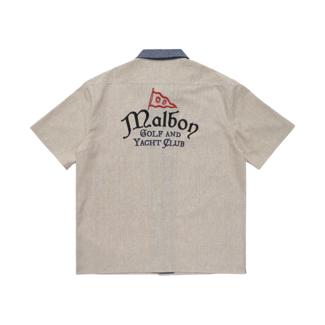 말본 골프 요트 클럽 린넨 셔츠 샌드(Malbon Golf Yacht Club Linen Shirt Sand) - 2