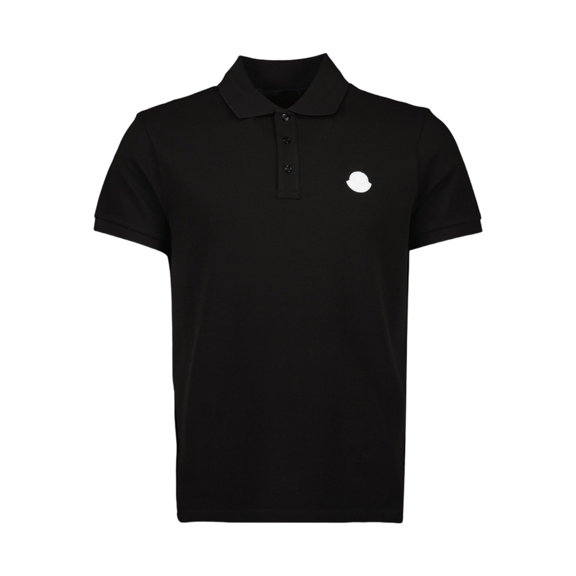 K1-091-8A00003-89A16-998 Moncler Collar Short Sleeve T-Shirt Black - 25SS