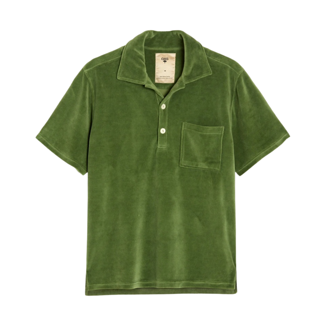 오에이에스 지로나 벨루어 셔츠 페니 그린(OAS Girona Velour Shirt Penny Green)