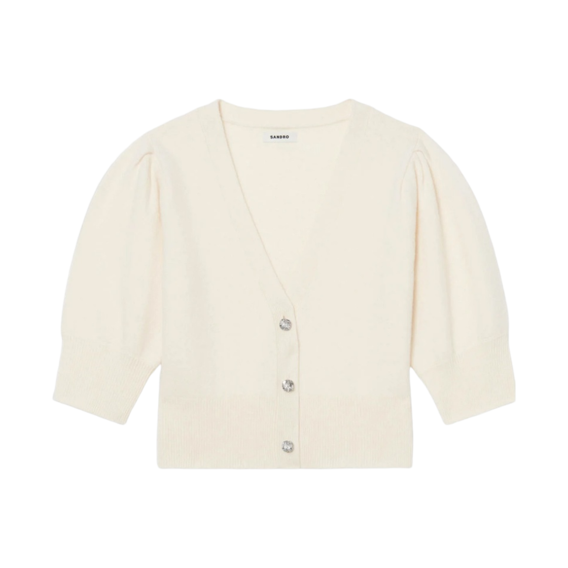 (W) 산드로 울 가디건 에크루((W) Sandro Wool Cardigan Ecru)
