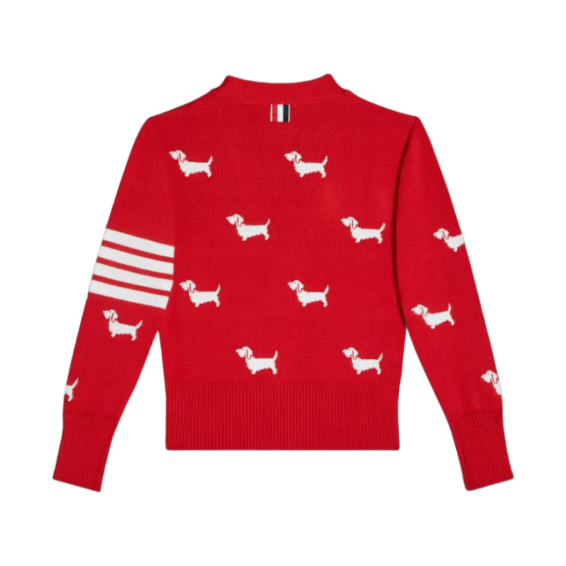 (키즈) 톰브라운 코튼 사선 헥터 가디건 레드((Kids) Thom Browne Cotton 4-Bar Hector Cardigan Red) - 2