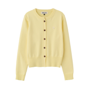 General Idea woman essential crew neck cardigan lemon