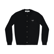 (W) Play Comme des Garcons Black Heart Knit Cardigan Black