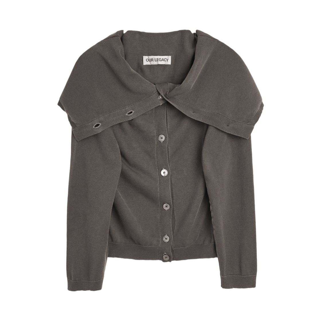 W2253OF (W) Our Legacy Open Cardigan Fog Clean Cotton