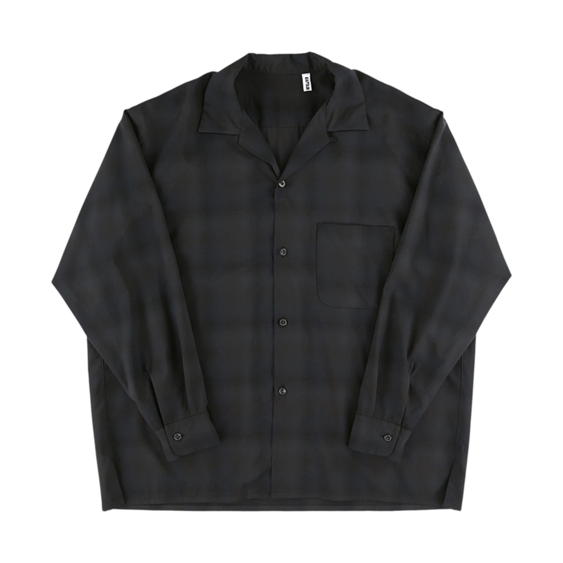 A0KS0000OZQX Kaptain Sunshine Open Collar Shirt Dark Ombre