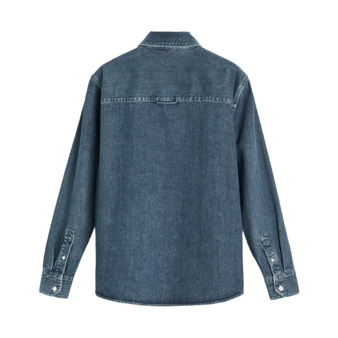 자라 페이디드 데님 셔츠 미드 블루(Zara Faded Denim Shirt Mid Blue) - 2