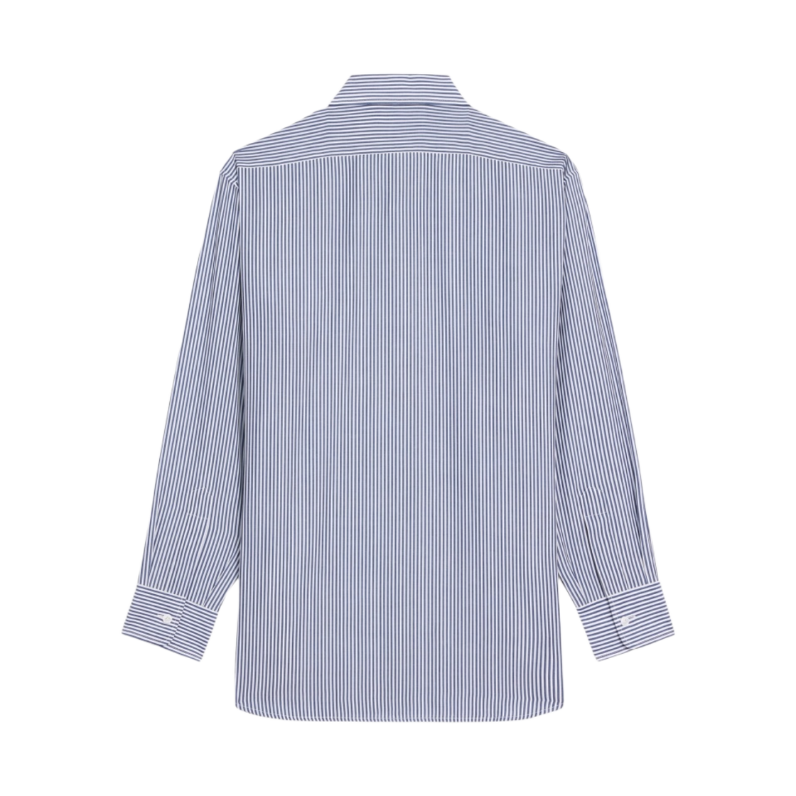 (W) 셀린느 스트라이프 레이온 보이프렌드 셔츠 블루 블랑((W) Celine Boyfriend Shirt in Striped Rayon Bleu Blanc) - 2