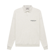 Essentials The Core Collection Long Sleeve Polo Oatmeal