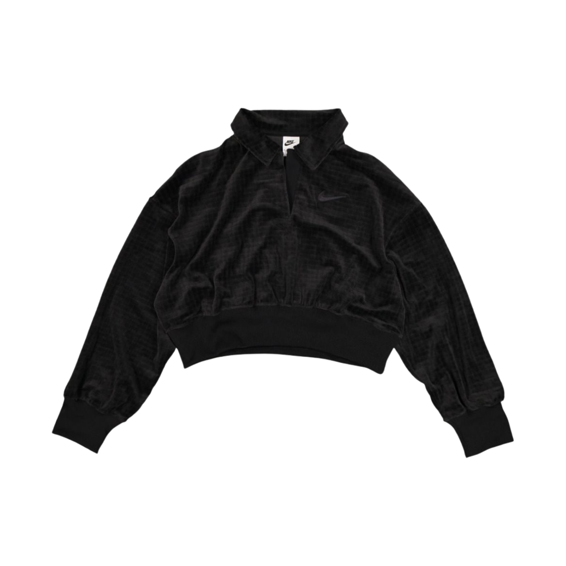 DV7815-010 (W) Nike NSW Velour Polo Black - Asia