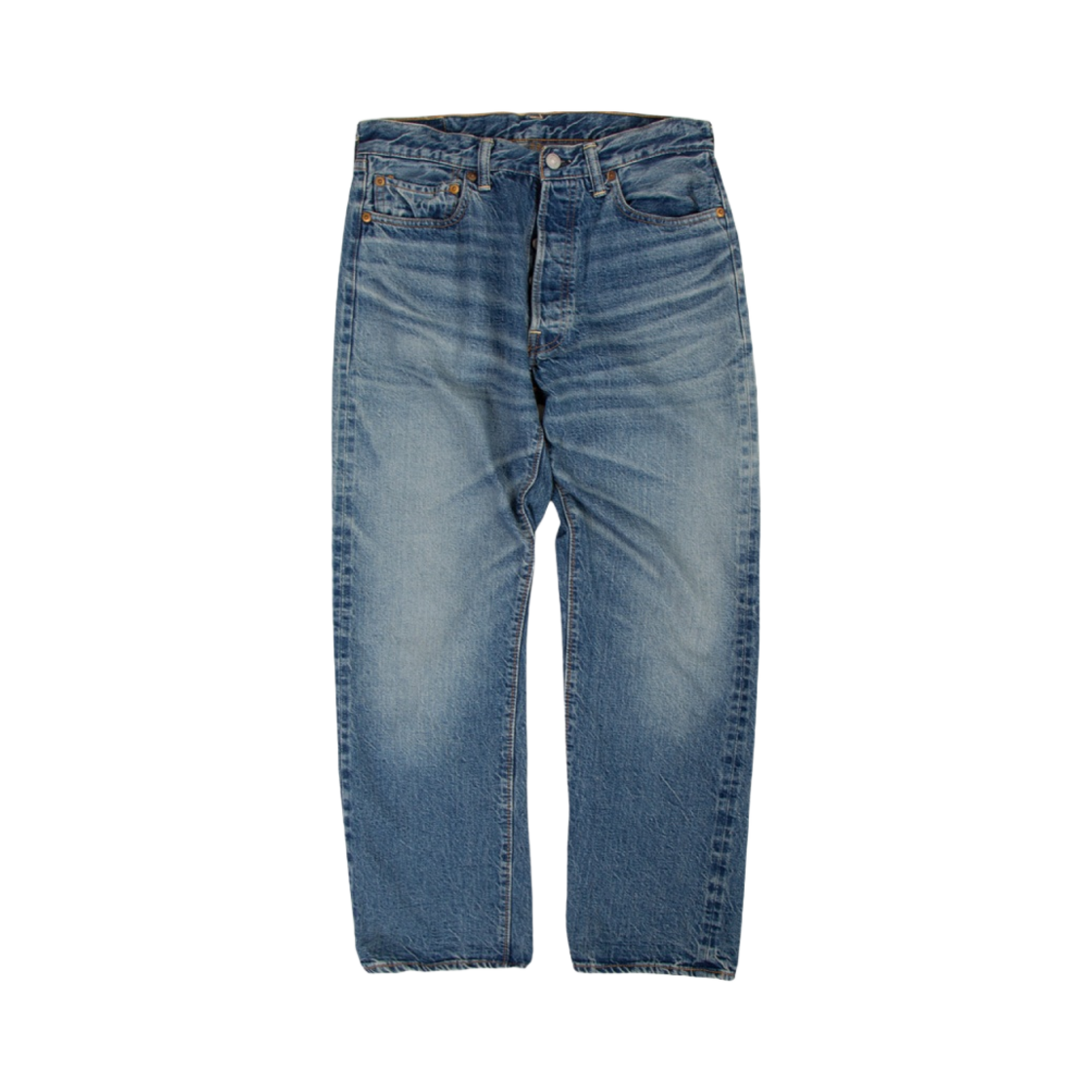 웨어하우스 로트 세컨드 핸드 1100 팬츠 유즈드 워시 라이트 인디고