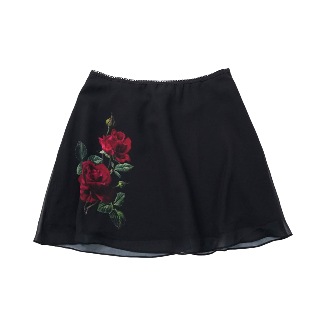 24SSK04IV Elfelfelf Archives Rose Layered Skirt Ivory