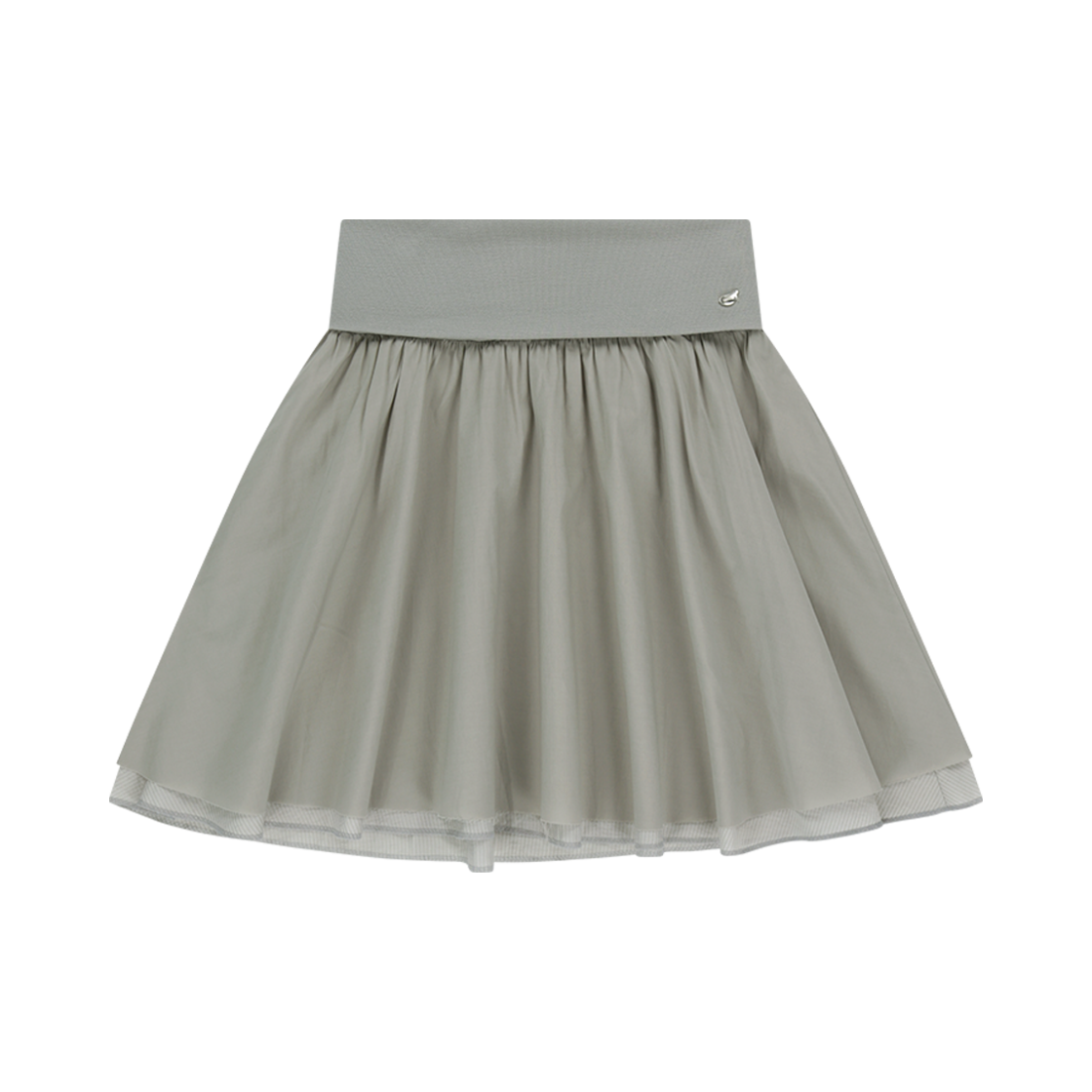 SU2501SR03 COYSEIO Double Shirring Skirt Grey
