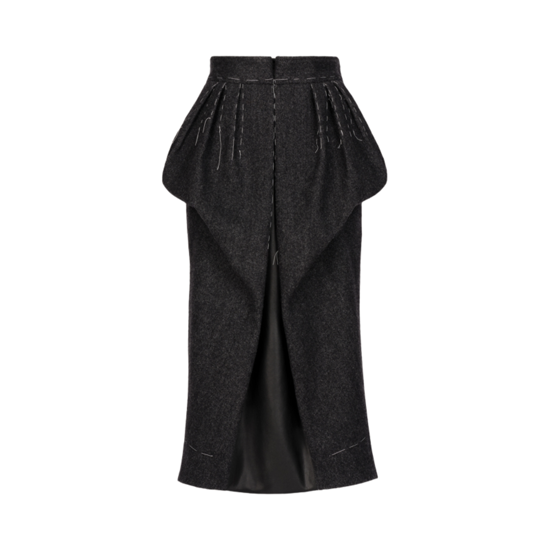 (W) 메종 마르지엘라 스플라이스드 워크 인 프로그레스 스커트 다크 그레이((W) Maison Margiela Spliced Work In Progress Skirt Dark Grey) - 1
