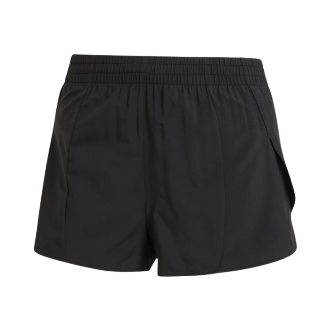 (W) 아디다스 아디제로 에센셜 러닝 스플릿 쇼츠 블랙 - KR 사이즈