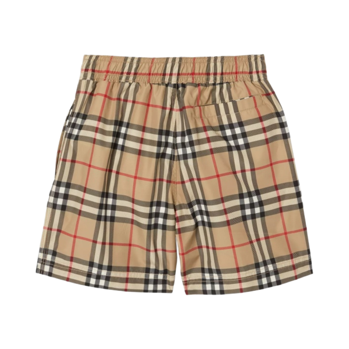 (키즈) 버버리 로고 아플리케 빈티지 체크 스윔 쇼츠 아카이브 베이지((Kids) Burberry Logo Applique Vintage Check Swim Shorts Archive Beige) - 2