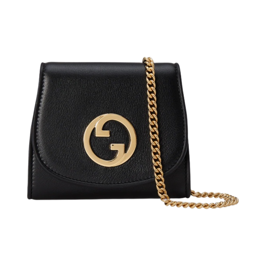 725219-UXX0G-1000 Gucci Blondie Medium Chain Wallet Black